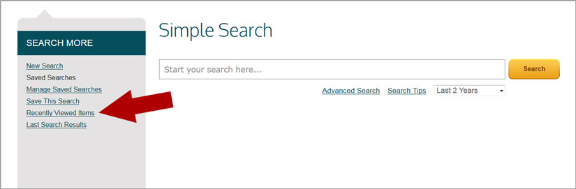 Recently Viewed Items